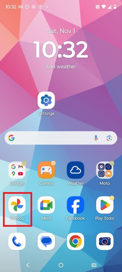 Google Photos-app-pictogram op apparaat