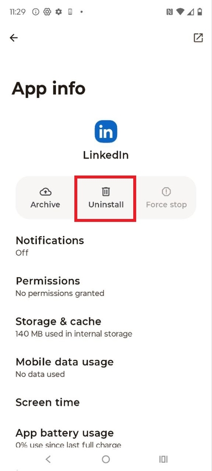 App verwijderen via app-informatie op Motorola EDGE 60 Fusion