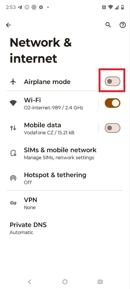Instellingen voor de vliegtuigmodus op de Motorola EDGE 60 Fusion