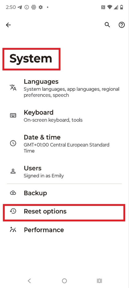 Menu Resetopties op Motorola EDGE 60 Fusion