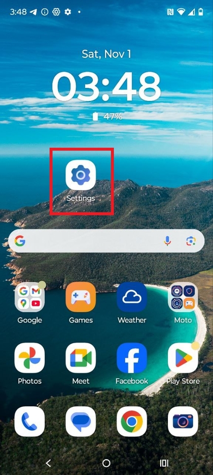 Instellingen openen op Motorola Edge 60 Fusion