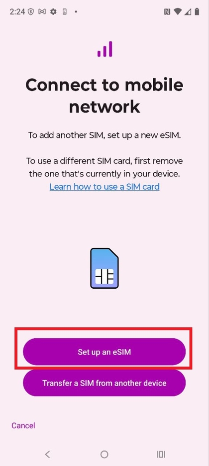 Optie eSIM instellen op Motorola EDGE 60 Fusion