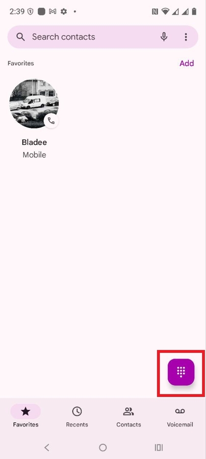 Kiesnummerblok op Motorola EDGE 60 Fusion