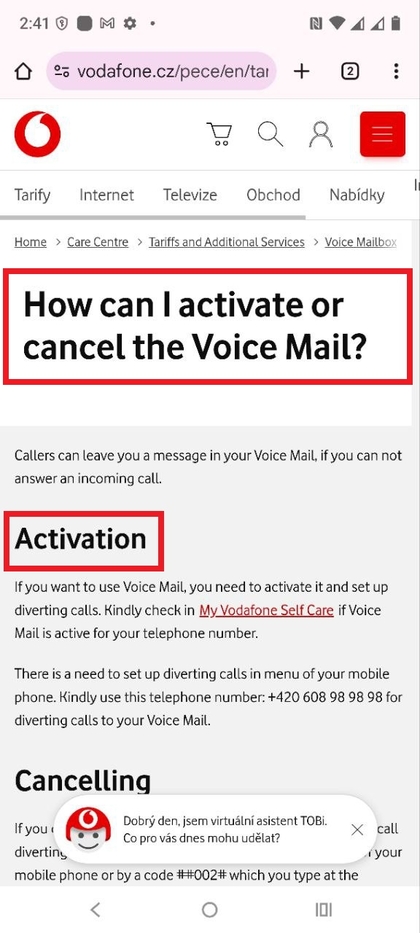 Online voicemailnummer zoeken