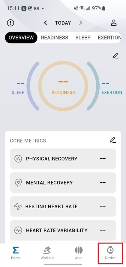Selecting Amazfit Bip 6 device in Zepp app