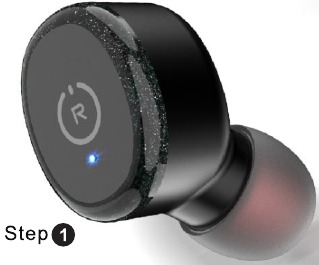 Como usar os seus auscultadores TOZO Passo 2