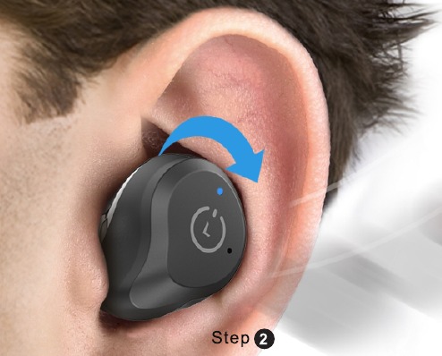 Как да носите вашите TOZO слушалки Стъпка 4