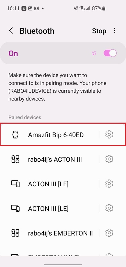Appairage t&eacute;l&eacute;phone et montre connect&eacute;e