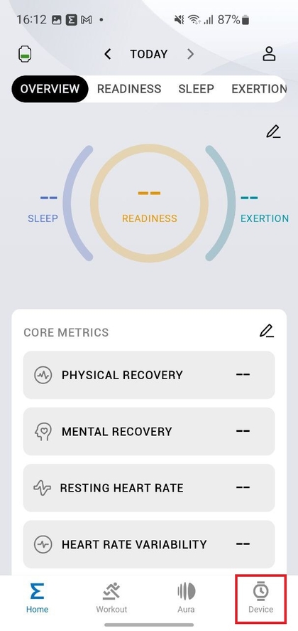 Ic&ocirc;ne de profil dans l'application Zepp