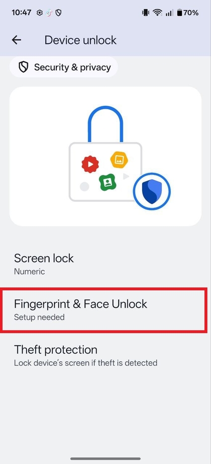Fingerprint unlock on OnePlus 13R 5G