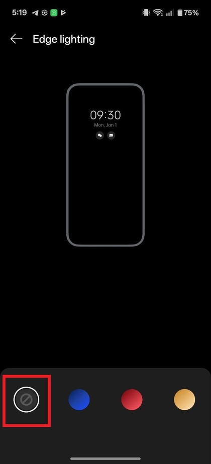Deaktivieren der Edge-Beleuchtung auf dem OnePlus 13R 5G
