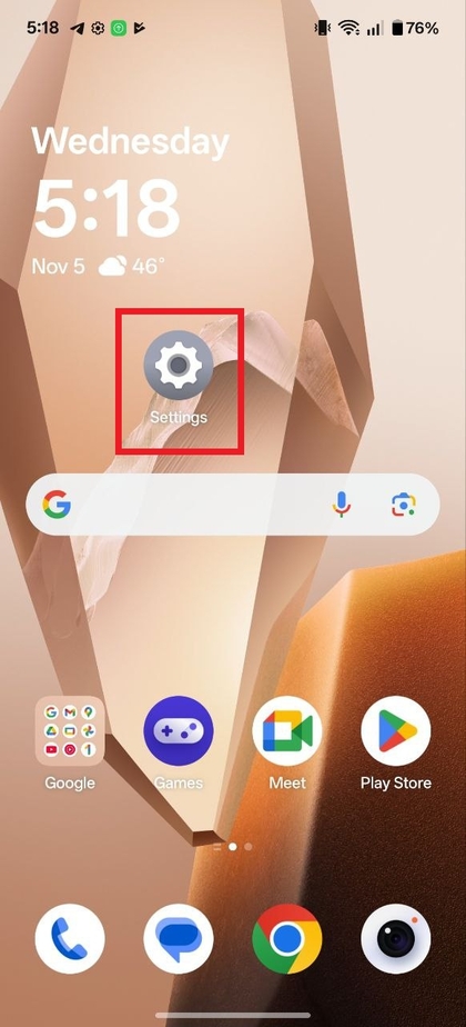 &Ouml;ffnen der Einstellungen-App auf dem OnePlus 13R 5G