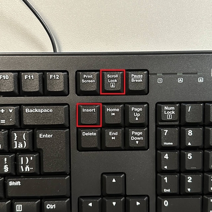 Caps Lock-, Scroll Lock- und Einf&uuml;gen-Tasten