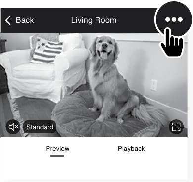 Accesează setările camerei