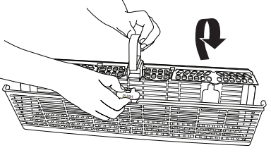 ANYWARE&trade; PLUS &ccedil;atal bı&ccedil;ak sepetini a&ccedil;mak i&ccedil;in