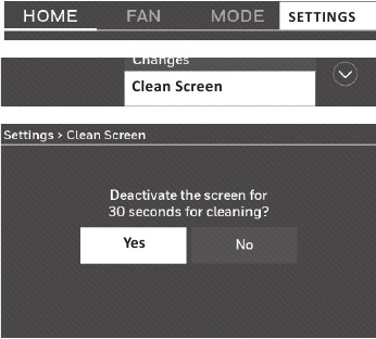 Het scherm van de thermostaat reinigen