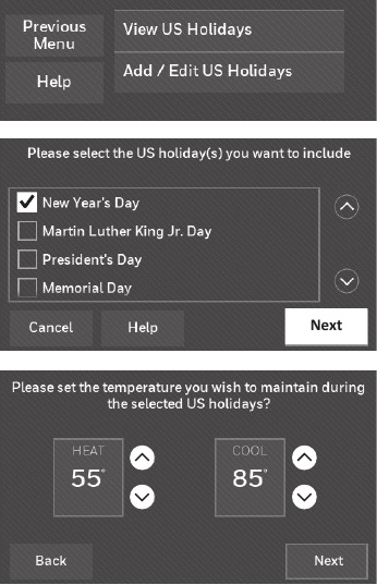Vakantieschema instellen: zakelijk gebruik