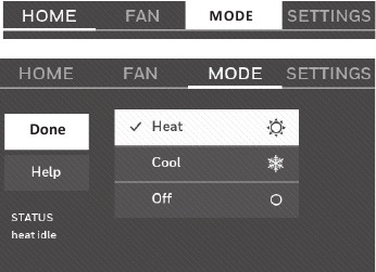 De systeemmodus instellen