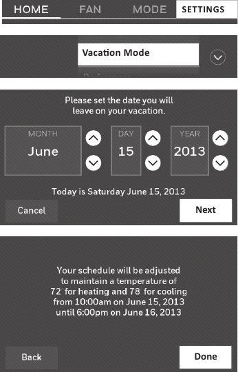 Vakantie-modus instellen: thuisgebruik