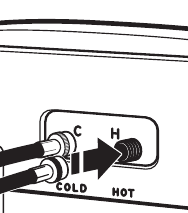 Connect inlet hoses to washer Step 1