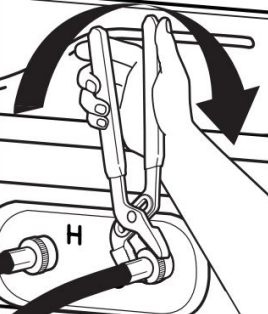 Connect inlet hoses to washer Step 2