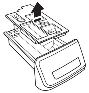Бір реттік жүктемеге арналған диспенсер тартпасы (кейбір үлгілерде) 2-қадам