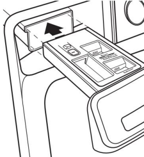 Бір реттік жүктемеге арналған диспенсер тартпасы (кейбір үлгілерде) 3-қадам