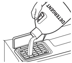 Сұйық жуғыш затты немесе сұйық мата жұмсартқышты толтыру 2-қадам