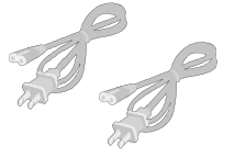 2 x maitinimo kabeliai