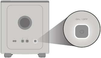 Žemų dažnių garsiakalbio prijungimas 1 žingsnis