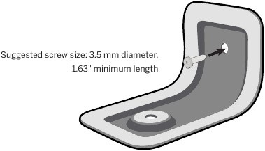 Montavimo ant sienos 2 žingsnis