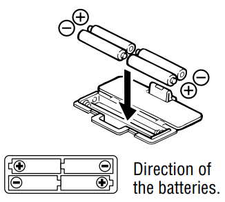Umetanje baterija Korak 2