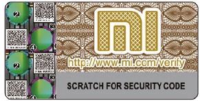 Etiqueta antifalsificaci&oacute;n