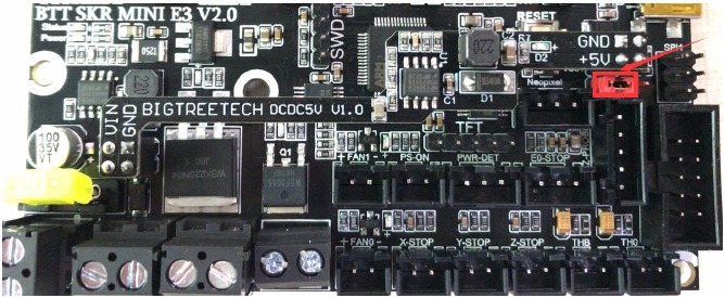 Use BIGTREETECH DCDC5V V1.0 module+5V power supply