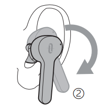 Құлаққаптарды кию 2-қадам
