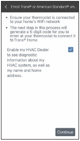 Trane Home ro'yxatdan o'tish 4-qadam