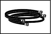 Inlet hoses with flat washers