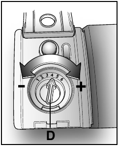 Uravnavanje sredstva za izpiranje od 1 do 6