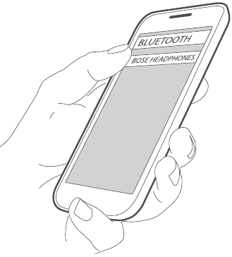 Conecte usando o menu Bluetooth em seu dispositivo m&oacute;vel Etapa 2