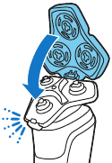 Reinigung des Rasierers mit Wasser Schritt 5