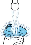 Reinigung des Rasierers mit Wasser Schritt 1