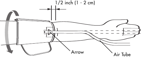 APPLYING THE ARM CUFF Step 4