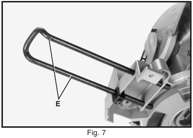 ASSEMBLING STOCK STOP AND TABLE EXTENSIONS Fig. 7