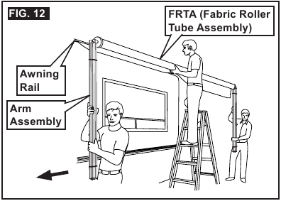 Insert Awning Fabric Into Awning Rail Fig. 12