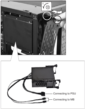2.5" SSD / 3.5" HDD installation Step 1