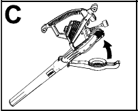 Instale o tubo do soprador e a tampa da entrada inferior Passo 3