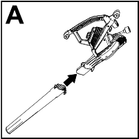 Instale o tubo do soprador e a tampa da entrada inferior Passo 1
