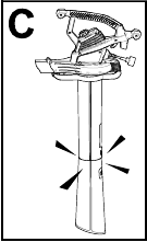 Instale o tubo do aspirador e o saco Passo 3