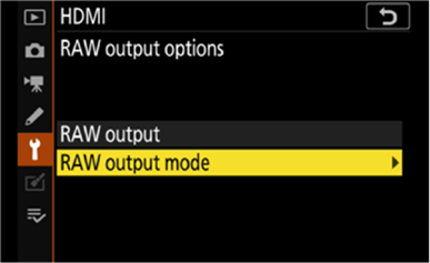 V&aacute;lasszon RAW kimeneti m&oacute;dot 2. l&eacute;p&eacute;s