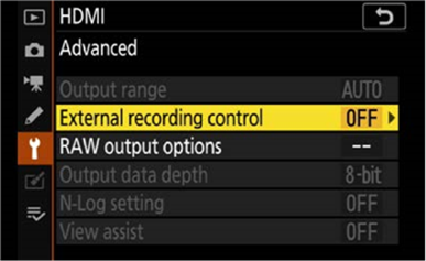 Kapcsolja be a k&uuml;lső r&ouml;gz&iacute;t&eacute;s vez&eacute;rl&eacute;s&eacute;t 1. l&eacute;p&eacute;s
